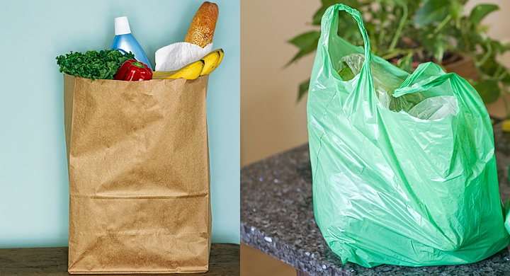 Impacto ambiental: ¿Qué elegir, bolsas de papel de plástico?